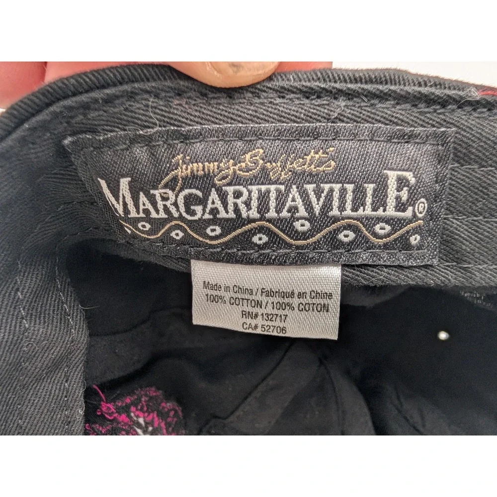 Margaritaville Woman To Blame Jamaica W.I. Black Cotton Baseball Hat Cap Pink